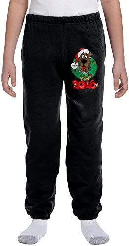 Doopant Youth Sweatpants Jogger Pants Without Pockets-Scooby Doo Christmas Black