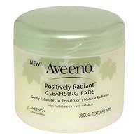 Aveeno Active Naturals Positively Radiant Cleansing Pads, 28-Count Pads