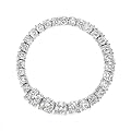 14k White Gold Round Diamond Ladies Journey Circle Graduating Pendant 3/4 CT (0.75 cttw, H Color, SI-I Clarity) FREE 18 inch CHAIN