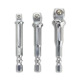 Buy 3pc Wobble Power Extension Bar Bits for 1 4, 3 8, & 1 2 Drive Sockets - 1 4... by VIC
