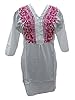 Boho- Hippie Floral Embroidered Cotton Tunic Kurti