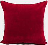 Decorative Solid Firebrick Red Chenille Throw Pillow Cover