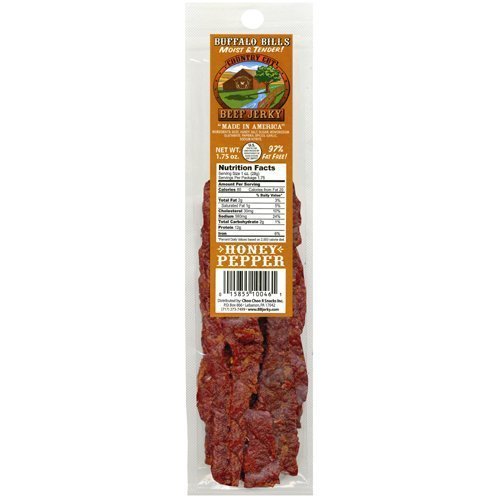 Buffalo Bills 1.75oz Honey Pepper Country Cut Beef Jerky Pack by Choo Choo R Snacks, Inc.