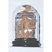 Chinese cork carving / sculpture / picture with glass dome