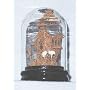 Chinese cork carving / sculpture / picture with glass dome