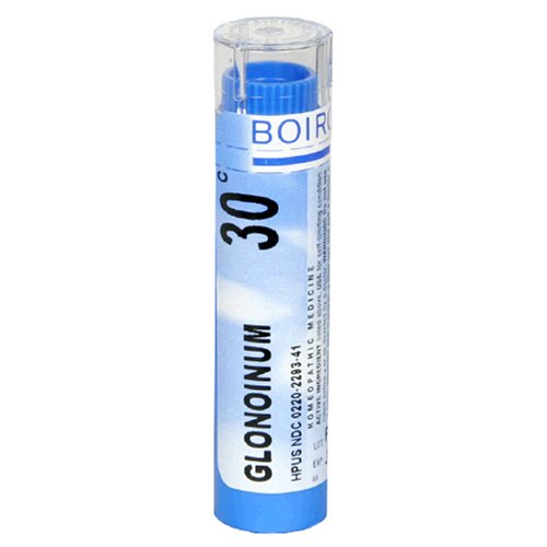 Boiron Homeopathic Medicine Glonoinum, 30C Pellets, 80-Count Tubes Pack of 5