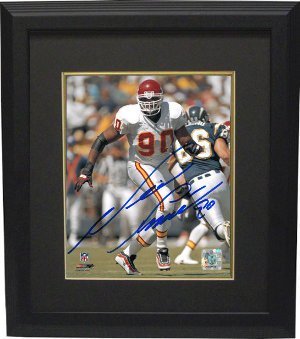 Neil Smith signed Kansas City Chiefs 8x10 Photo Custom Framed- Smith Hologram
