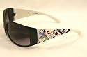 Black & White Skull Gambling Tattoo Loc Sunglasses