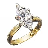 R25240yg 14K yellow gold 4.0ct tw marquis tiffany head solitaire ring