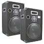 New PA DJ Karaoke Home Pro Audio 15" Three Way Black Speaker Pair 1500C