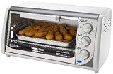 Black & Decker White Toaster Oven with Analog Ctrl