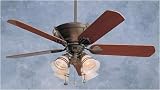 Emerson Ceiling Fans CF2400BC Athenian Fan - Burnt Copper Uplight Fan 50 w B52HGWA Blades