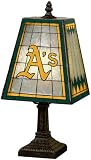 Oakland Athletics 14-Inch Art Glass Lamp