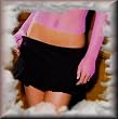 y2 Elegant n Unique - Super Sexy Little Black Mini Skirt Features A Low Waist with Pleats In Soft Cotton Lycra Sizes Small-Medium or Medium-Large