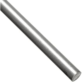Low Carbon Steel Round Rod, Zinc Plated, 5/16" OD, 36" Length (Pack of 10)