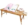 FBT04-L-N Laptoptisch aus hochwertigem Bambus,mit 2 Jahren Garantie,auch f�r Linksh�nder, (Natur, 35x72cm)