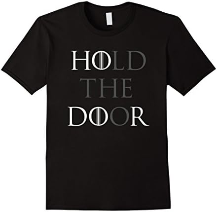 Men's Hold The Door T-Shirt Medium Black