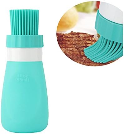 TiPOTiPO K1 Silicone Bottle Basting Brushes for BBQ, Cook, Bake, Sala (Dark Green)