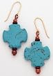 Earrings - Turquoise Cross - Usually a Light Blue