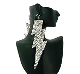 Basketball Wives POParazzi Lightning Bolt Earrings HE1086 Silver