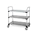 4153h5MkmVL. SL75  InterMetro Stainless Steel Commercial Utility Cart with 3 Shelves 18x36