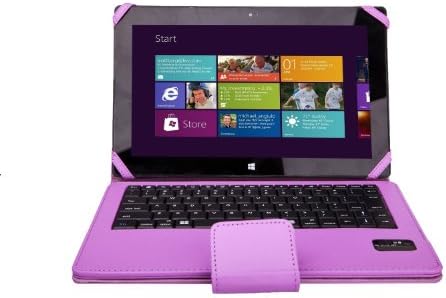 eTopTrade Purple Separable Removable Wireless Bluetooth 3.0 Keyboard PU Leather Stand Case Cover with Touchpad Auto-Sleep & Week for Microsoft Surface RT /Surface Pro /Surface 2 /Surface Pro 2 10.6 inch HD Windows 8 /RT Tablet