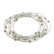 Silver Guitar String Bracelets - Set of 9