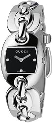 Stainless Steel Black Dial with Diamonds
