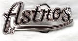 Houston Astros Enamel Pewter Buckle, MLB Baseball Buckle