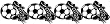 Scrapbook 101 12 Inch Border Cardstock Die-Cuts, Soccer Balls/Shoes