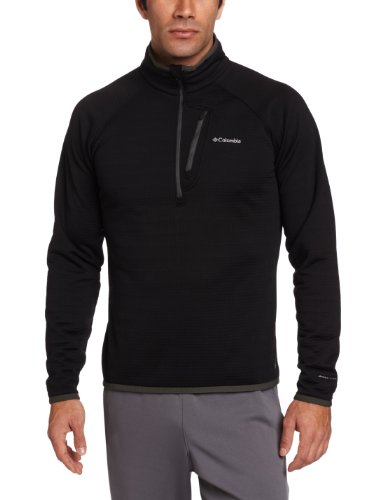 Columbia Men's Grid Grit 1/2 Zip, Black, Large On Sale