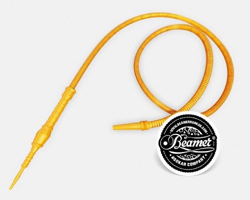 Orange Beamer Hookah 60 Inch Washable Lounge Style Reusable Disposable Hookah Hose & Beamer Sticker