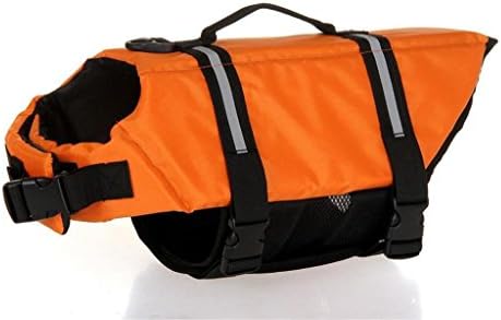 Lovely summer Pet Dog Saver Life Vest Coat Flotation Float Dog Preserver Dog Life Jacket Orange XXL