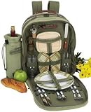 Outdoor Living : Picnic at Ascot 038 Hamptons Olive Backpack 2-person
