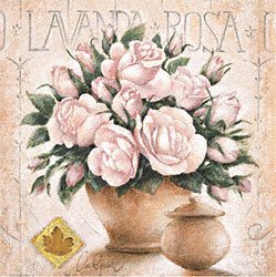 Eurographics CA1542 Claudia Ancilotti, Rosa 18 x 18 cm, Hochwertiger Kunstdruck - Stillleben - Rosen