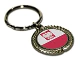 Poland Flag Pewter Key Chain
