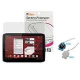 GTMax Clear LCD Screen Protector Film Guard + Mobile LCD Cleaner Strap for Motorola Xoom 2 Droid XYBoard 10.1-Inch Android Tablet