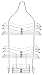 Aquatico Wave-Style 2 Tier Shower Caddy, Chrome