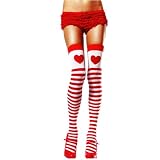  : Leg Avenue Sweetheart Striped Thigh Highs.