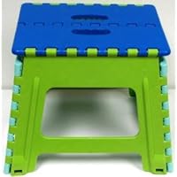 12 Step Stool - Imperial Easy Folding Step Stool With Handles - MW1109 Blue and Green Medium