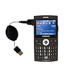 Retractable USB Cable for the Samsung Blackjack i607 with Power Hot Sync and Charge capabilities - Gomadic Brand w/ TipExchange Technology