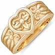 14Kt Yellow Gold Decorative Heart Fancy Ring