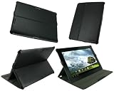 rooCASE Slim-Fit (Black) Folio Case Cover with Multi Adjustable Viewing Angles for Asus Eee Pad Transformer PRIME 10.1-Inch TF201 Tablet
