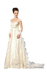 Sweetheart  Cap Sleeves Lace-Up Applique Beaded  Ball Gown  Dress with a Court Train  with a Brush/Sweep Train 