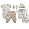 Luvable Friends 6-Piece Layette Gift Set, 0-6 Months, Brown