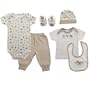 Luvable Friends 6-Piece Layette Gift Set, 0-6 Months, Brown