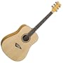 Dean Tradition Solid-Top Acoustic Guitar with Zebra Wood Back and Sides