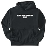 Sweatshirt Black  I Love Montserratian Girls  Montserrat Country