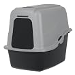 Petmate Hooded Litter Pan Set Large, Black/Gray
