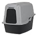 Petmate Hooded Litter Pan Set Large, Black/Gray
